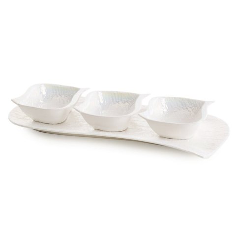 PATERA DEKORACYJNA NINA (02) 18 X 41 X 6.5 CM PERŁOWY PATERA DEKORACYJNA NINA (02) 18 X 41 X 6.5 CM PERŁOWY