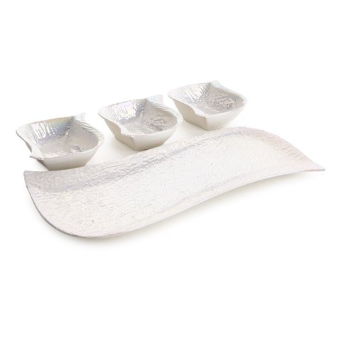 PATERA DEKORACYJNA NINA (02) 18 X 41 X 6.5 CM PERŁOWY PATERA DEKORACYJNA NINA (02) 18 X 41 X 6.5 CM PERŁOWY