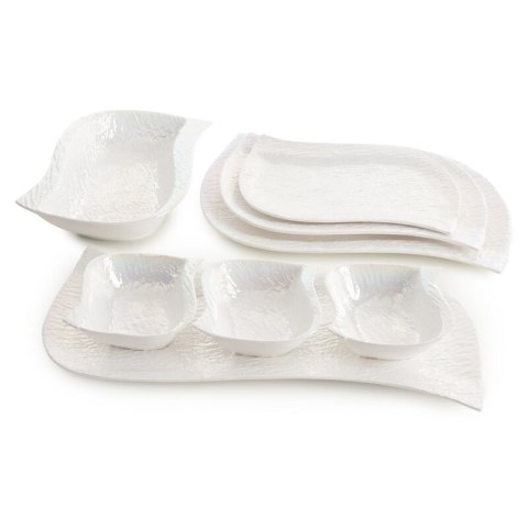 PATERA DEKORACYJNA NINA (02) 18 X 41 X 6.5 CM PERŁOWY PATERA DEKORACYJNA NINA (02) 18 X 41 X 6.5 CM PERŁOWY