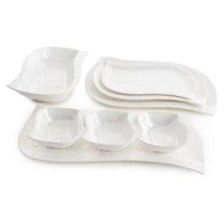 PATERA DEKORACYJNA NINA (05) 36 X 25 X 3 CM PERŁOWY