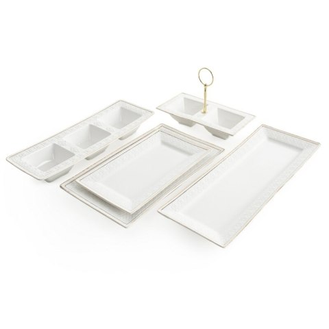 PATERA DEKORACYJNA OLIVIA (01) 39 X 15 X 3 CM BIAŁY PATERA DEKORACYJNA OLIVIA (01) 39 X 15 X 3 CM BIAŁY