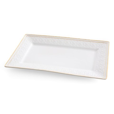 PATERA DEKORACYJNA OLIVIA (03) 31 X 19 X 2 CM BIAŁY PATERA DEKORACYJNA OLIVIA (03) 31 X 19 X 2 CM BIAŁY