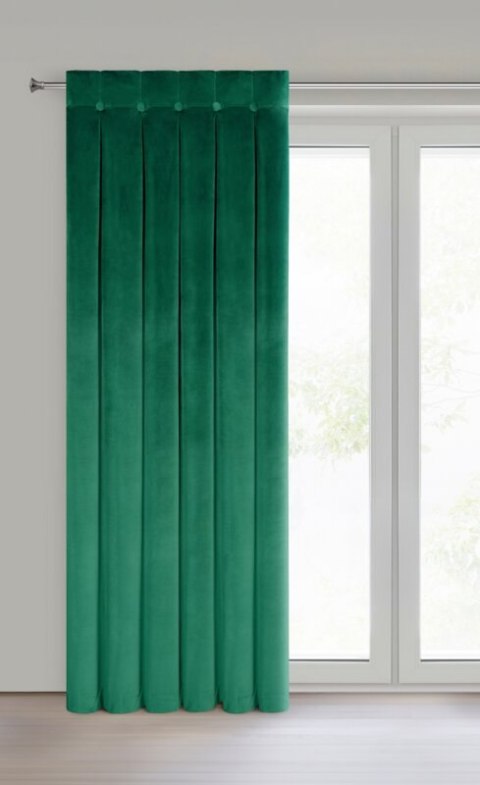 ZASŁONA GOTOWA ALITA NA SZELKACH 140 X 250 CM CIEMNOZIELONY ZASŁONA GOTOWA ALITA NA SZELKACH 140 X 250 CM CIEMNOZIELONY