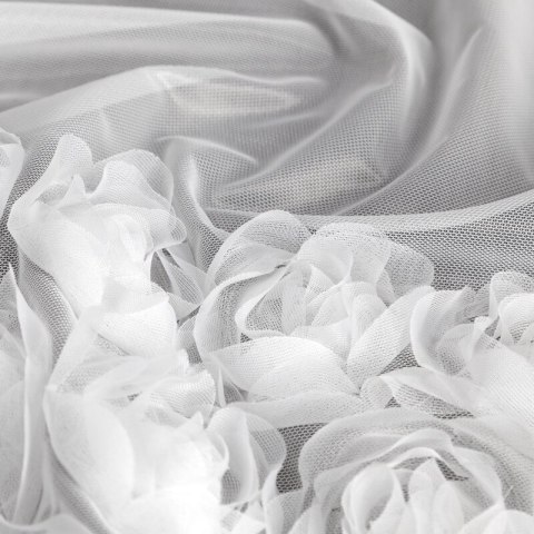 ZASŁONA GOTOWA ROSES 3 NA TAŚMIE 350 X 270 CM BIAŁY ZASŁONA GOTOWA ROSES 3 NA TAŚMIE 350 X 270 CM BIAŁY