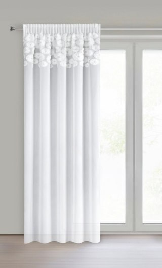 FIRANA GOTOWA GISELA NA TAŚMIE 140 X 270 CM BIAŁY