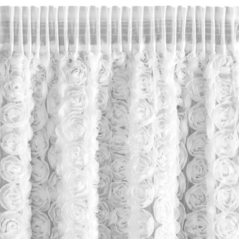 ZASŁONA GOTOWA ROSES 1 NA TAŚMIE 140 X 270 CM BIAŁY ZASŁONA GOTOWA ROSES 1 NA TAŚMIE 140 X 270 CM BIAŁY