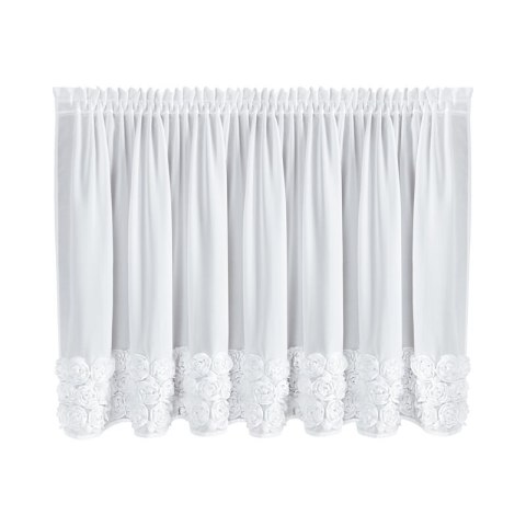 ZASŁONA GOTOWA ROSES 11 NA TAŚMIE 150 X 90 CM BIAŁY ZASŁONA GOTOWA ROSES 11 NA TAŚMIE 150 X 90 CM BIAŁY