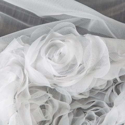 ZASŁONA GOTOWA ROSES 2 NA TAŚMIE 140 X 270 CM BIAŁY ZASŁONA GOTOWA ROSES 2 NA TAŚMIE 140 X 270 CM BIAŁY