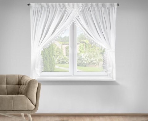FIRANA GOTOWA LORETA 1 NA TAŚMIE 400 X 160 CM BIAŁY FIRANA GOTOWA LORETA 1 NA TAŚMIE 400 X 160 CM BIAŁY