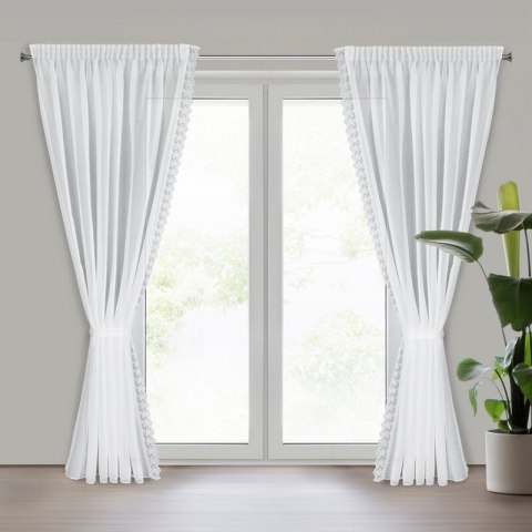 FIRANA GOTOWA SUZAN NA TAŚMIE 140 X 270 CM BIAŁY FIRANA GOTOWA SUZAN NA TAŚMIE 140 X 270 CM BIAŁY