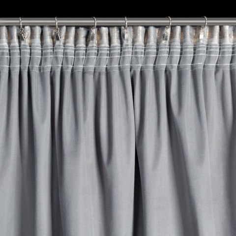 ZASŁONA GOTOWA RENIA NA TAŚMIE 140 X 270 CM SREBRNY ZASŁONA GOTOWA RENIA NA TAŚMIE 140 X 270 CM SREBRNY