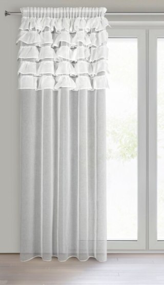 FIRANA GOTOWA AURA NA TAŚMIE 140 X 270 CM BIAŁY
