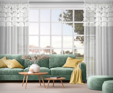 FIRANA GOTOWA AURA NA TAŚMIE 140 X 270 CM BIAŁY FIRANA GOTOWA AURA NA TAŚMIE 140 X 270 CM BIAŁY