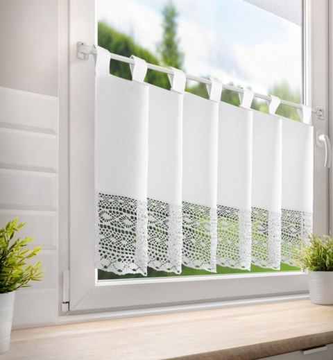 FIRANA GOTOWA MADDELINE NA SZELKACH 150 X 60 CM BIAŁY FIRANA GOTOWA MADDELINE NA SZELKACH 150 X 60 CM BIAŁY