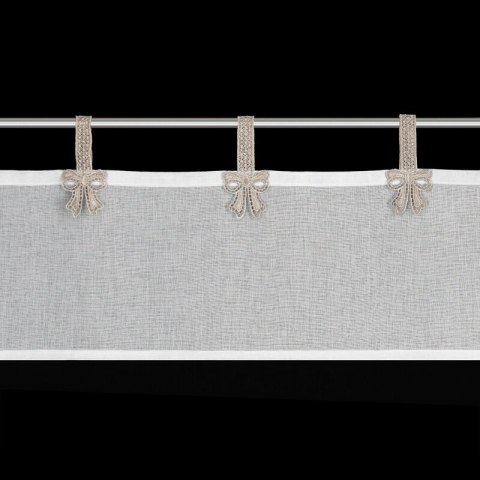 FIRANA GOTOWA MELISA NA SZELKACH 150 X 30 CM BIAŁY FIRANA GOTOWA MELISA NA SZELKACH 150 X 30 CM BIAŁY