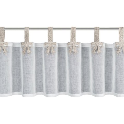 FIRANA GOTOWA MELISA NA SZELKACH 150 X 30 CM BIAŁY FIRANA GOTOWA MELISA NA SZELKACH 150 X 30 CM BIAŁY
