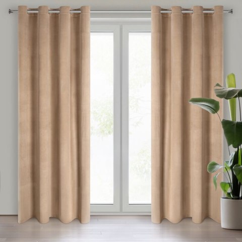 ZASŁONA GOTOWA DARLA 140 X 250 CM CIEMNOBEŻOWY ZASŁONA GOTOWA DARLA 140 X 250 CM CIEMNOBEŻOWY