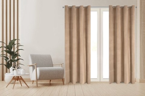ZASŁONA GOTOWA DARLA 140 X 250 CM CIEMNOBEŻOWY ZASŁONA GOTOWA DARLA 140 X 250 CM CIEMNOBEŻOWY