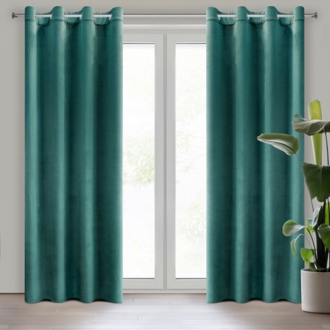 ZASŁONA GOTOWA DARLA 140 X 250 CM CIEMNOTURKUSOWY ZASŁONA GOTOWA DARLA 140 X 250 CM CIEMNOTURKUSOWY