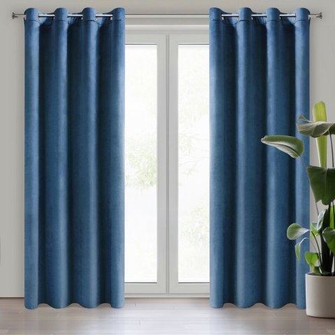 ZASŁONA GOTOWA DARLA 140 X 250 CM GRANATOWY ZASŁONA GOTOWA DARLA 140 X 250 CM GRANATOWY
