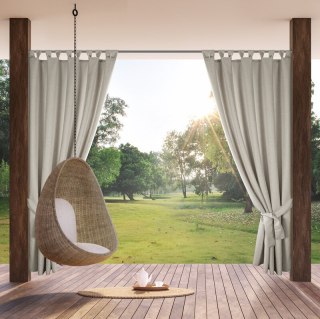 ZASŁONA GOTOWA GARDEN NA SZELKACH 155 X 220 CM BEŻOWY