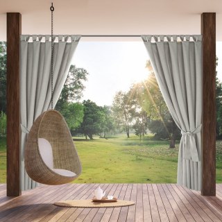 ZASŁONA GOTOWA GARDEN NA SZELKACH 155 X 240 CM SREBRNY
