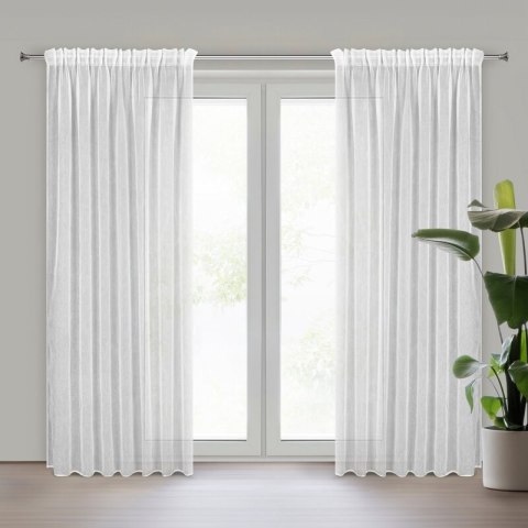 FIRANA GOTOWA ELIA NA TAŚMIE 140 X 270 CM BIAŁY FIRANA GOTOWA ELIA NA TAŚMIE 140 X 270 CM BIAŁY