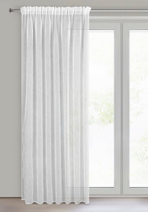 FIRANA GOTOWA ELIA NA TAŚMIE 140 X 270 CM BIAŁY FIRANA GOTOWA ELIA NA TAŚMIE 140 X 270 CM BIAŁY