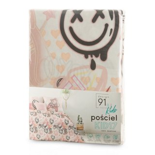 POŚCIEL BAWEŁNIANA D91 KID 17 160 X 200 CM BIAŁY
