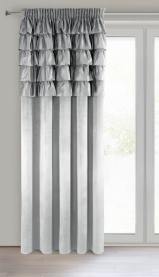ZASŁONA GOTOWA AURA NA TAŚMIE 140 X 270 CM SREBRNY