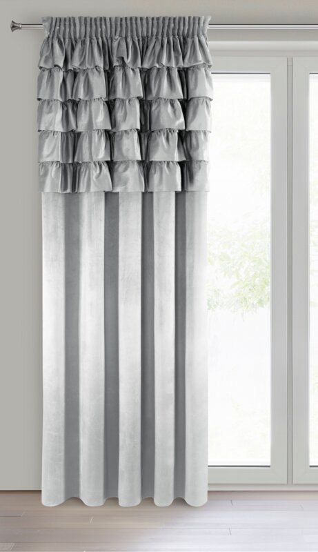ZASŁONA GOTOWA AURA NA TAŚMIE 140 X 270 CM SREBRNY ZASŁONA GOTOWA AURA NA TAŚMIE 140 X 270 CM SREBRNY