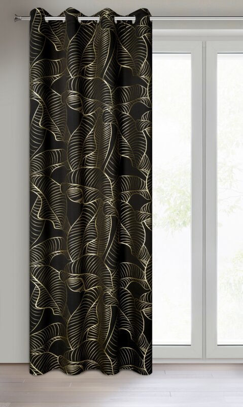 ZASŁONA GOTOWA KIARA 140 X 250 CM CZARNY ZASŁONA GOTOWA KIARA 140 X 250 CM CZARNY
