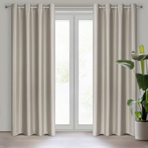 ZASŁONA GOTOWA SELINA 140 X 250 CM CIEMNOBEŻOWY ZASŁONA GOTOWA SELINA 140 X 250 CM CIEMNOBEŻOWY