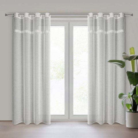 FIRANA GOTOWA KELI 140 X 250 CM BIAŁY FIRANA GOTOWA KELI 140 X 250 CM BIAŁY