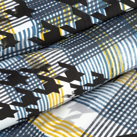 KOMPLET POŚCIELI W PUDEŁKU MANDY 160 X 200 CM NIEBIESKI KOMPLET POŚCIELI W PUDEŁKU MANDY 160 X 200 CM NIEBIESKI