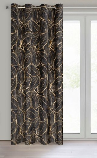 ZASŁONA GOTOWA ASTEJA 140 X 250 CM CZARNY