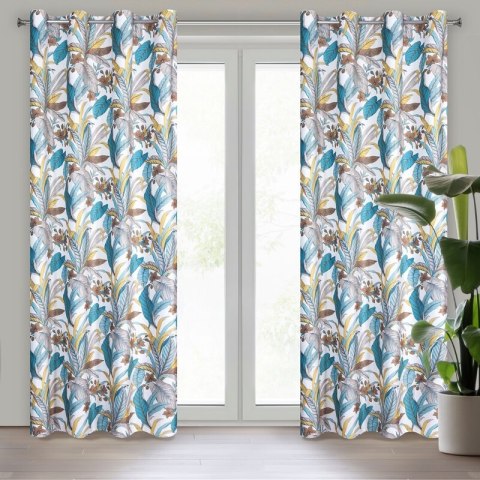 ZASŁONA GOTOWA D91 BARI 140 X 250 CM TURKUSOWY ZASŁONA GOTOWA D91 BARI 140 X 250 CM TURKUSOWY