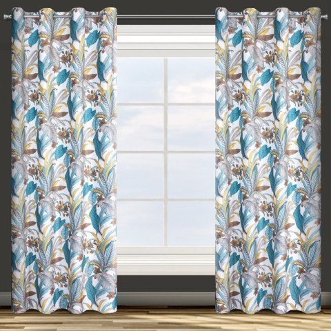 ZASŁONA GOTOWA D91 BARI 140 X 250 CM TURKUSOWY ZASŁONA GOTOWA D91 BARI 140 X 250 CM TURKUSOWY