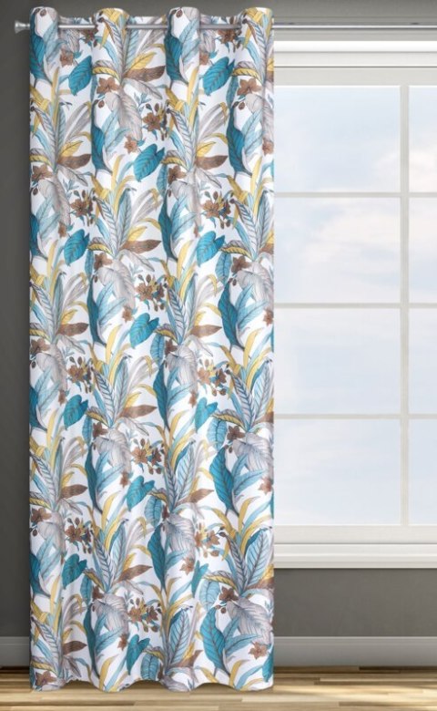ZASŁONA GOTOWA D91 BARI 140 X 250 CM TURKUSOWY ZASŁONA GOTOWA D91 BARI 140 X 250 CM TURKUSOWY