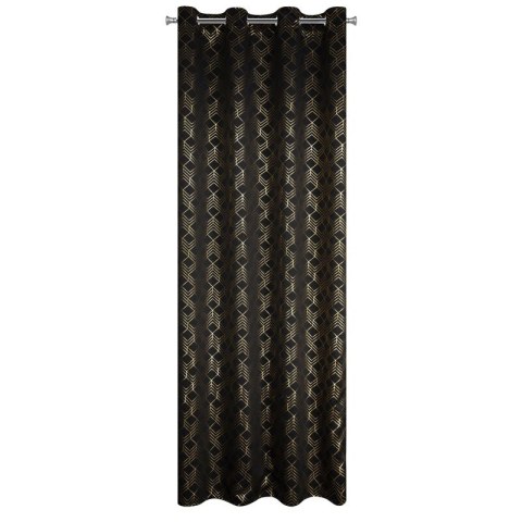 ZASŁONA GOTOWA D91 POLI 140 X 250 CM CZARNY ZASŁONA GOTOWA D91 POLI 140 X 250 CM CZARNY
