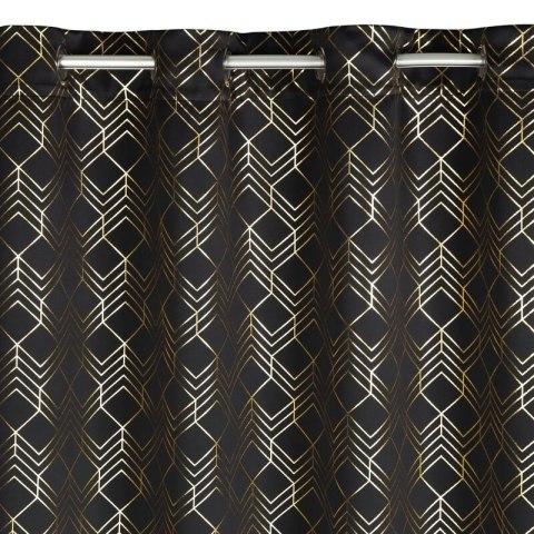 ZASŁONA GOTOWA D91 POLI 140 X 250 CM CZARNY ZASŁONA GOTOWA D91 POLI 140 X 250 CM CZARNY