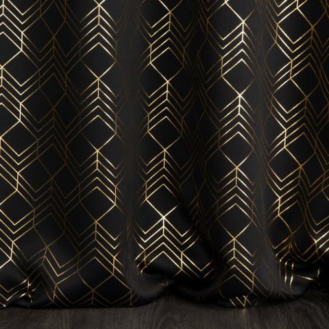 ZASŁONA GOTOWA D91 POLI 140 X 250 CM CZARNY ZASŁONA GOTOWA D91 POLI 140 X 250 CM CZARNY