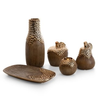 FIGURKA DEKORACYJNA NEVIA (02) 14 X 14 X 16 CM JASNOBRĄZOWY