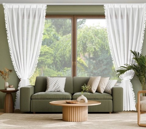 FIRANA GOTOWA LORETA 80 X 270 CM BIAŁY