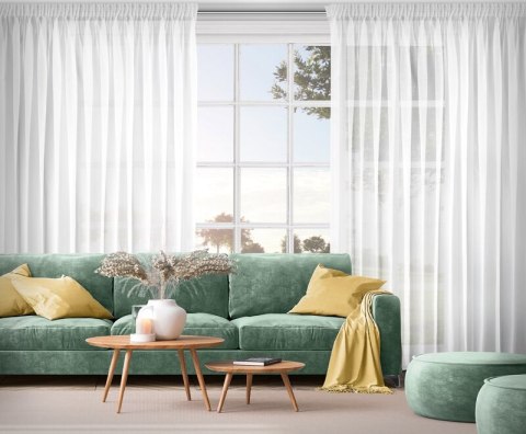FIRANA GOTOWA LUCY NA TAŚMIE 300 X 250 CM BIAŁY FIRANA GOTOWA LUCY NA TAŚMIE 300 X 250 CM BIAŁY