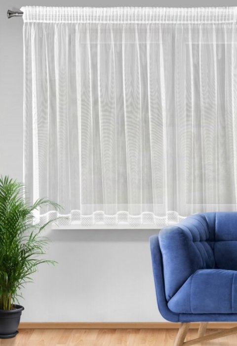 FIRANA GOTOWA NEL NA TAŚMIE 350 X 145 CM BIAŁY FIRANA GOTOWA NEL NA TAŚMIE 350 X 145 CM BIAŁY
