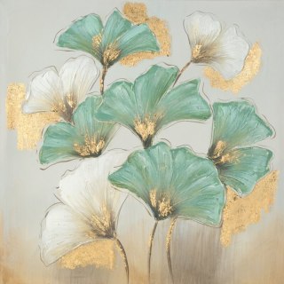OBRAZ 582A 60 X 60 CM TURKUSOWY