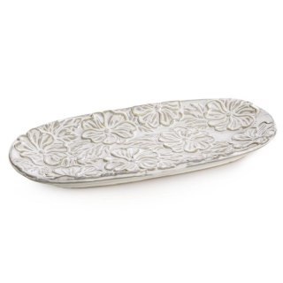 PATERA DEKORACYJNA NAIRA (01) 30 X 16 X 3 CM KREMOWY