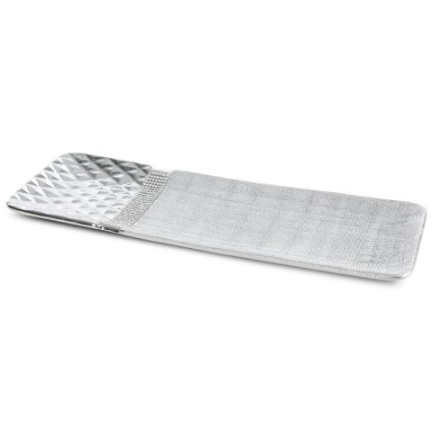 PATERA DEKORACYJNA SOLEN (01) 39 X 13 X 3 CM SREBRNY PATERA DEKORACYJNA SOLEN (01) 39 X 13 X 3 CM SREBRNY
