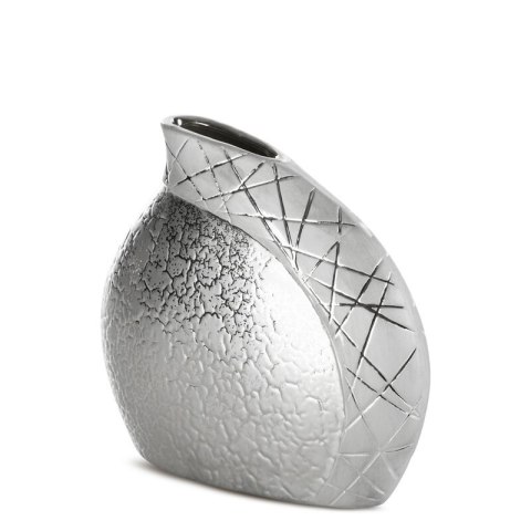 WAZON DEKORACYJNY ALIRA (01) 20 X 8 X 19 CM SREBRNY WAZON DEKORACYJNY ALIRA (01) 20 X 8 X 19 CM SREBRNY